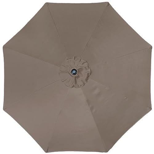 ontheway Patio Umbrella Enhanced Replacement Canopy Market Table 8 Ribs Umbrella Canopy (11FT, Khaki)