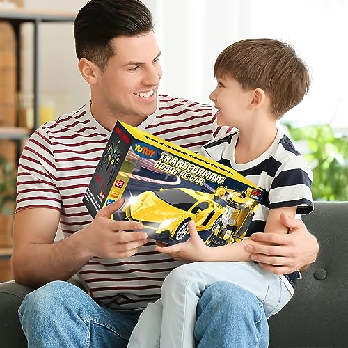 YOTOY Remote Control Car Toys - Transform RC Cars for Kids, One Button Transformation, 360 Degree Rotating Drifting, 2.4Ghz & 1:18 Scale, Gift for Kids Age 4 5 6 Years Old Boys and Girls
