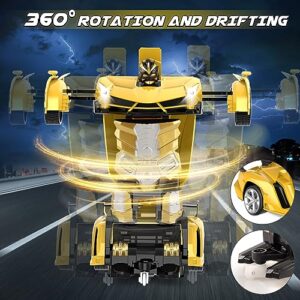 YOTOY Remote Control Car Toys - Transform RC Cars for Kids, One Button Transformation, 360 Degree Rotating Drifting, 2.4Ghz & 1:18 Scale, Gift for Kids Age 4 5 6 Years Old Boys and Girls