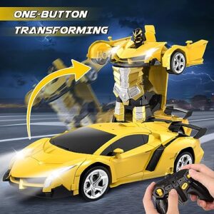 YOTOY Remote Control Car Toys - Transform RC Cars for Kids, One Button Transformation, 360 Degree Rotating Drifting, 2.4Ghz & 1:18 Scale, Gift for Kids Age 4 5 6 Years Old Boys and Girls