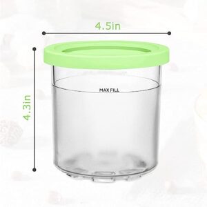 VRINO Creami Deluxe Pints, for Ninja Creami Pints Lids,16 OZ Creami Containers Safe and Leak Proof for NC301 NC300 NC299AM Series Ice Cream Maker
