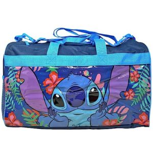 Lilo and Stitch Duffle Bag Set for Kids - 4 Pc Bundle with Stitch Luggage Carry On Suitcase Bag, Lilo and Stitch Stickers, Tattoos, and More | Stitch Travel Activity Set