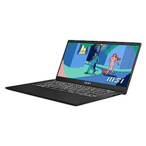 MSI Modern 14" FHD Laptop | Intel Core i5-1155G7 Processor | 16GB RAM | 512GB SSD | Intel Iris Xe Graphics | Backlit Keyboard | Windows 11 Home | Black | Bundle with USB 3.0 Hub