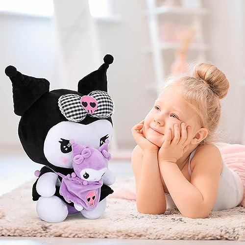 Montessori&USA Cute Anime Plush Figure Toy,Plush Dolls, Cartoon Soft Stuffed Animals,Girl Birthday Gift for Kids Children Fans（Mom and Baby）