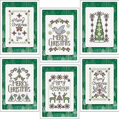 Herrschners Green Elegance Greeting Cards Counted Cross-Stitch Kit