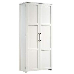 Sauder Homeplus Wardrobe, Soft White Finish & HomePlus Storage Cabinet, White Finish