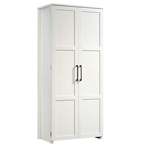 Sauder Homeplus Wardrobe, Soft White Finish & HomePlus Storage Cabinet, White Finish