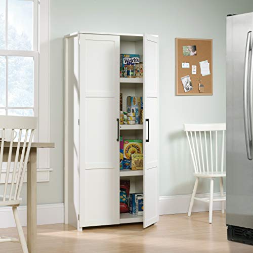 Sauder Homeplus Wardrobe, Soft White Finish & HomePlus Storage Cabinet, White Finish