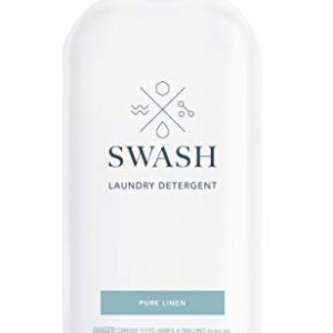 SWASH by Whirlpool, Liquid Laundry Detergent, Pure Linen, 83 Loads, 30 fl. Oz. & Lysol Laundry Sanitizer Additive, Bacteria-Causing Laundry Odor Eliminator, 0% Bleach Laundry Sanitizer, color