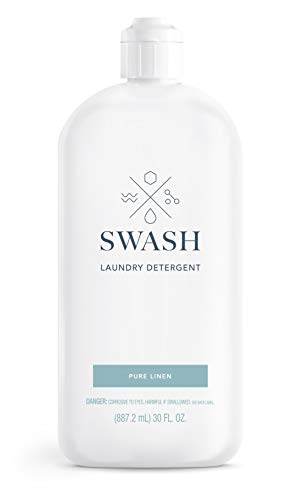 SWASH by Whirlpool, Liquid Laundry Detergent, Pure Linen, 83 Loads, 30 fl. Oz. & Lysol Laundry Sanitizer Additive, Bacteria-Causing Laundry Odor Eliminator, 0% Bleach Laundry Sanitizer, color