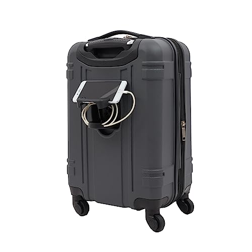 Wrangler Astral Hardside Luggage, Dark Shadow, 20-Inch Carry-On