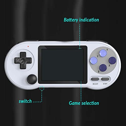 Handheld Game Console, 3-inch Data Frog SF2000 HD Arcade Game Console for Kids Adults, with 1500mAh Battery 6000 Classic Games Supports Multiple emulators (Single-Player Mode)