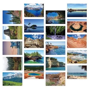 dear mapper united states natural landscape postcards pack 20pc/set postcards from around the world greeting cards for business world travel postcard for mailing decor gift