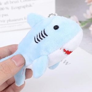 baolaili Cute Shark Plush Keychain,Mini Stuffed Animal Soft Shark Plush Toys,Purse Pendant Doll Shark Toys Plush Shark Keychain Pendants Stuffed Animals Key Chains Stuffed Shark Plushie Backpack