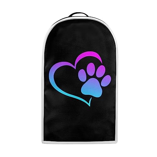 doginthehole Heart Dog Paw Print Blender Cover Dust Cover Small Kitchen Appliance Covers for Stand Mixer or Coffee Machine, Home Blender Dust Covers Food Processor Cover with Top Handle