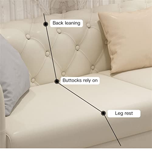 JFGJL Living Room Fabric Post- Fabric Leather Single Three-Person Sofa Combination