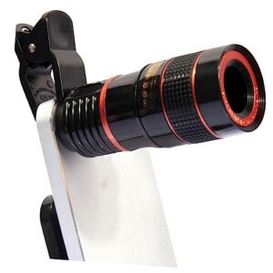 Camera Lenses 2pcs Phone Lens Telephoto Lens Camera Lens Macro Camera Lens Phone Lens with Clamp Clip on Phone Lens Intelligent Macro Lens Cell Phone Travel Abs Black