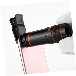 Camera Lenses 2pcs Phone Lens Telephoto Lens Camera Lens Macro Camera Lens Phone Lens with Clamp Clip on Phone Lens Intelligent Macro Lens Cell Phone Travel Abs Black