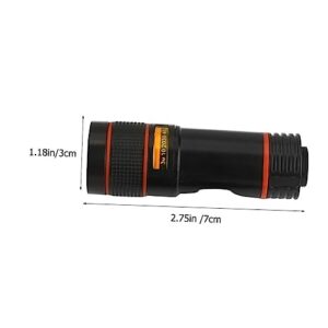 WATIIFUFU Camera Lenses 2pcs Phone Lens Smartphone Camera Lens Telephoto Lens Phone Macro Lens Phone Camera Lens Phone Lens with Clips Cell Phone Black Abs Travel Single Macro Lens