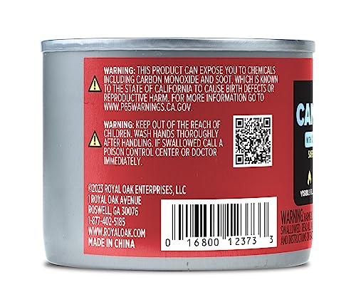 Royal Oak Canned Heat 12 Pack 6 Hour Fuel, Easy Open, Resealable, Non-Drip, for Food, Chafing Dishes, Buffet Burners, Parties, Weddings, BBQs, Small, Red