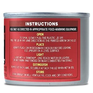 Royal Oak Canned Heat 12 Pack 6 Hour Fuel, Easy Open, Resealable, Non-Drip, for Food, Chafing Dishes, Buffet Burners, Parties, Weddings, BBQs, Small, Red