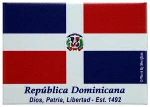 dominican republic flag caribbean fridge collector's souvenir magnet 2.5" x 3.5"