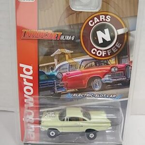 Auto World SC392-3B Cars N Coffee 1959 Impala HO Scale Electric Slot Car - Ivory