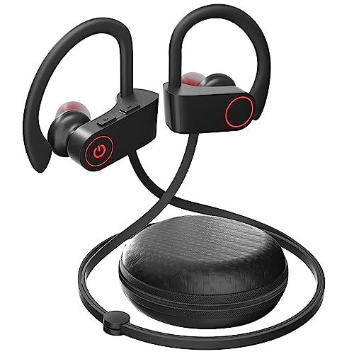 PSIER Bluetooth Headphones Wireless Earbuds IPX7 Waterproof Bluetooth 5.3 Running Headphones with 15 Hours Playtime HD Sound Earphones