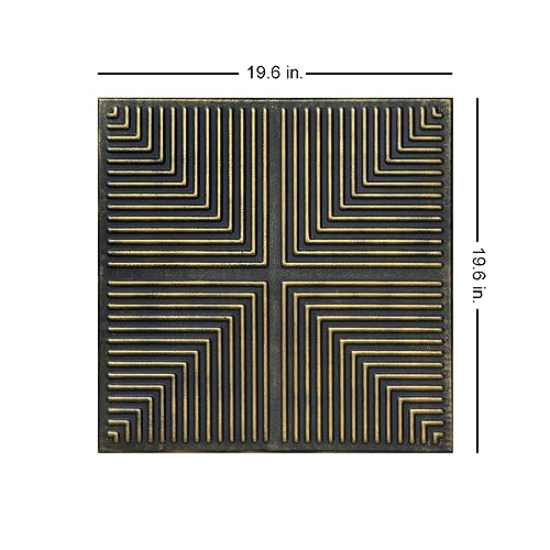 A la Maison Ceilings R06 Pyramid Illusion Foam Glue-up Ceiling Tile (21.6 sq. ft./Case), Pack of 8, Black Brass