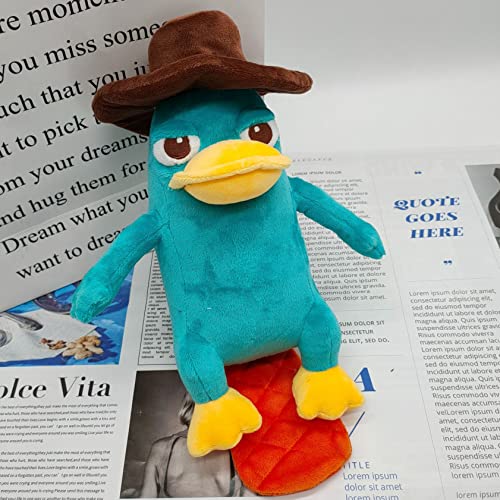 Shontay Perry The Platypus Plush, Platypus Plush Toy for Cartoon Fans Gift,Beautiful Platypus Stuffed Plushies Doll, Gifts for Boys and Girls Birthday & Holiday