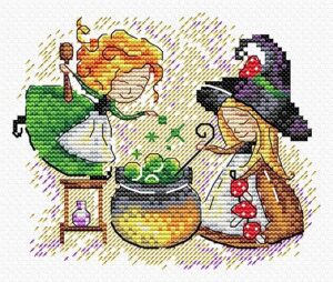 mp studia cross stitch embroidery kits for adults and beginners autumn - according to an old recipe 11x13cm/4.33x5.12 14ct.
