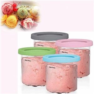 vrino creami pints and lids, for ninja creami ice cream maker pints,16 oz pint ice cream containers safe and leak proof compatible with nc299amz,nc300s series ice cream makers