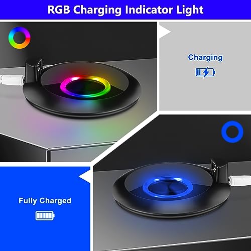 Charging Station Compatible with Pokemon GO Plus +, Grathia RGB Light Charging Dock and Protective Case for Pokemon GO Plus +, Black