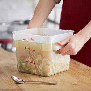 uVeans 6 pack Square Sous Vide Containers With Lids - 6 Quart Restaurant Supplies Food Containers - 3 Containers and 3 Lids Food Service