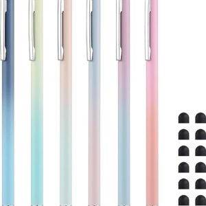 Stylus Pens for Touch Screens, Linfanc 6 Pack Stylus Pens for iPad High Sensitivity and Precision Capacitive Stylus Pens for iPhone All Touch Screens Devices, Extra 12 Replacement Tips