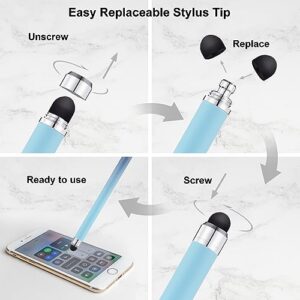 Stylus Pens for Touch Screens, Linfanc 6 Pack Stylus Pens for iPad High Sensitivity and Precision Capacitive Stylus Pens for iPhone All Touch Screens Devices, Extra 12 Replacement Tips