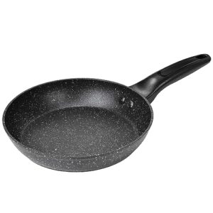 nonstick frying pan skillet,8 inch non stick granite fry pan egg pan omelet pans,stone cookware chef's pan with heat-resistant handle,100% apeo&pfoa free,induction compatible