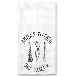 OwingsDesignsPerfect Amma's Kitchen Towel - Dish Towels - Gift for Amma - Tea Towels for Cooking - Baking - Soft & Absorbent Kitchen Towel - Gifts for Birthday - Christmas - Mothers Day - Holiday