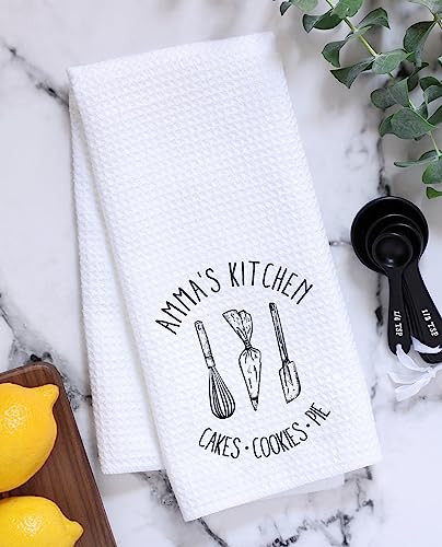 OwingsDesignsPerfect Amma's Kitchen Towel - Dish Towels - Gift for Amma - Tea Towels for Cooking - Baking - Soft & Absorbent Kitchen Towel - Gifts for Birthday - Christmas - Mothers Day - Holiday