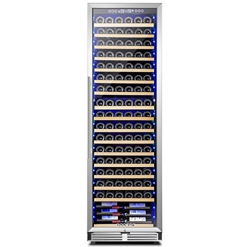 BODEGA 24 Inch Wine Cooler, 176 Bottles Large Capacity Frost Free Wine Fridge with Advanced Cooling Compressor for Red, Rose and Sparkling Wines,Built-in & Freestanding