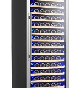 BODEGA 24 Inch Wine Cooler, 176 Bottles Large Capacity Frost Free Wine Fridge with Advanced Cooling Compressor for Red, Rose and Sparkling Wines,Built-in & Freestanding