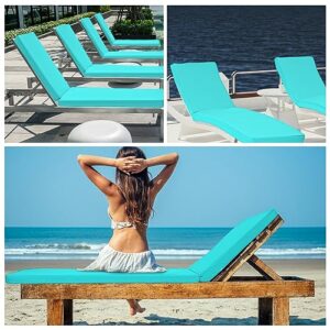 Ganeen Waterproof Chaise Lounge Cover Slip Covers for Outdoor Cushions for Patio Furniture 72 x 21 x 3 Inch Outdoor Cushion Slipcovers Lounge Chair Covers Outdoor with Zipper Ties for Lawn (Classic)