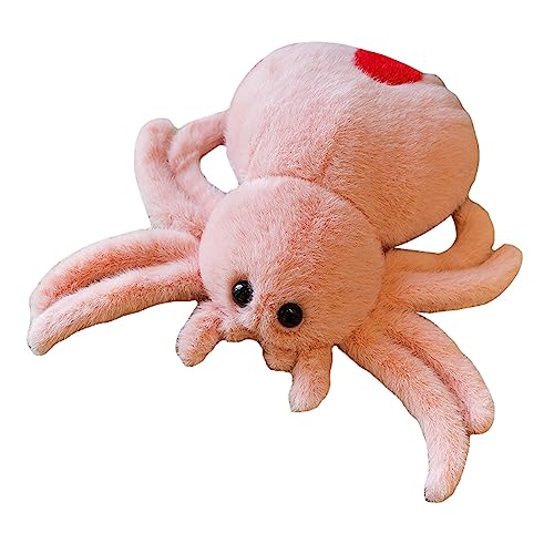 Lordree Cartoon Spider Stuffed Animal Cute Spider Plush Toys 10inch Soft Throw Pillow Home Decorations for Adults Kids (Pink, 10inch / 25cm)