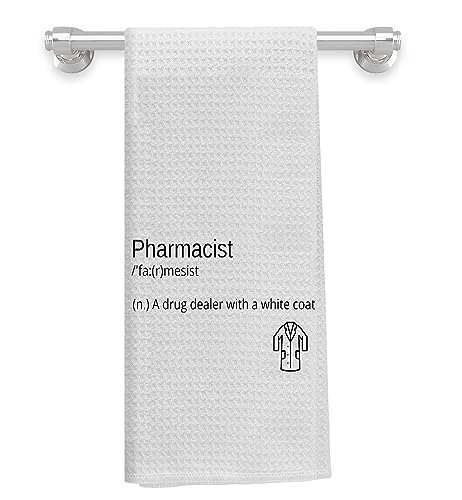 Funny Pharmacist Definition Kitchen Towels and Dishcloths,16 x 24 Inch Hand Towels Tea Towels Dish Towels for Kitchen Decor,Funny Pharmacist Graduation Gifts,Pharmacist Retirement Gifts