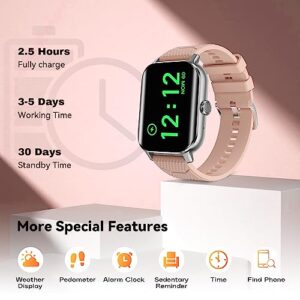 Womens Smart Watch with Blood Glucose Health Monitor, Answer/Make Call, Sleep/Activity Tracker, Touch Screen Bluetooth Watch for Android Phones iPhone, 100+ Sport Modes Fitness Watches for Women
