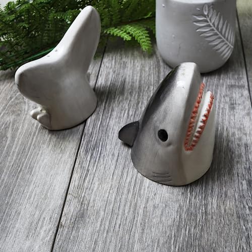 Shark Salt and Pepper Shakers Set, Nautical Themed Kithen Supplies, 4 Inches