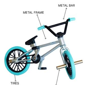 Tailwhip Metal Finger Bike, Dirt Bike Toys, Mini Finger BMX, Gift Toy, Finger BMX (Silver)