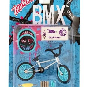 Tailwhip Metal Finger Bike, Dirt Bike Toys, Mini Finger BMX, Gift Toy, Finger BMX (Silver)