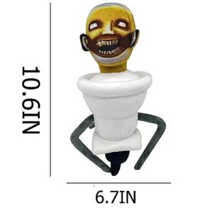 VAKUUM Skibidi Toilet Cameraman Surveillance Man, Sound Man, TV Man, Camera Man, Radio Man Bendy Plush Toys Animal Plushie Doll Gifts for Kids Fans Aldults Birthday(Color:Parasite Toilet Man)