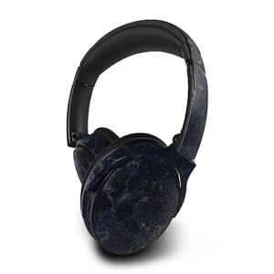 mightyskins skin compatible with bose quietcomfort 45 headphones dark shimmer marble | protective, durable, and unique vinyl decal wrap cover | easy to apply | made in the usa